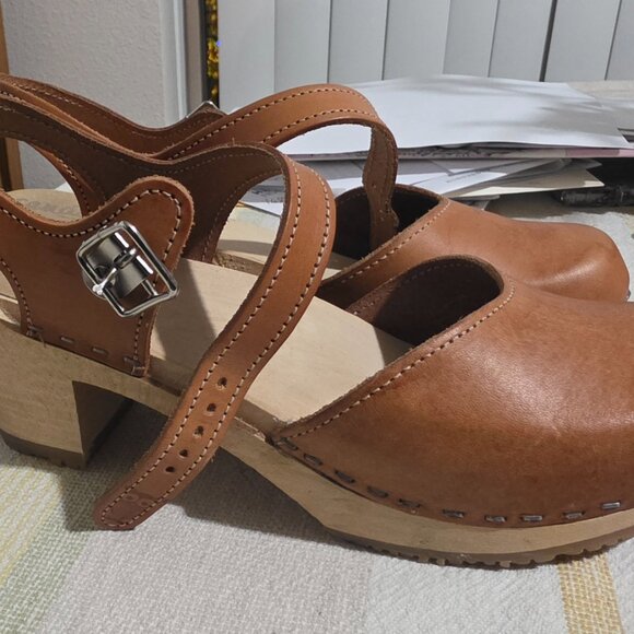 Sandgrens Swedish clogs - brown leather - 38 (7 or 7.5) - Picture 10 of 10